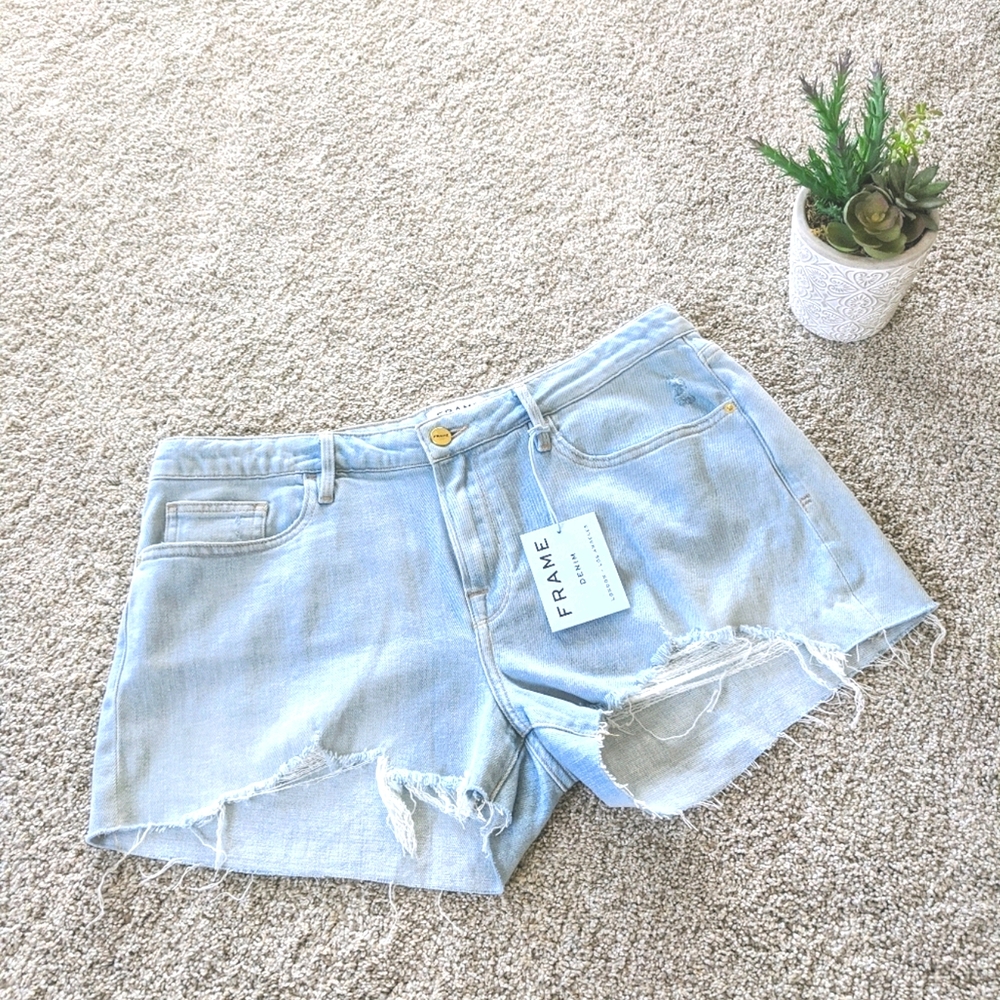 Frame Denim Light wash Le Grand Garcon Shorts